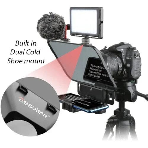 هذا هو جهاز التلقين النصي Desview T3
المصمم للهواتف الذكية والأجهزة اللوحية وكاميرات DSLR.
- متوافق مع أجهزة متعددة: يدعم الهواتف الذكية والأجهزة اللوحية التي يصل حجمها إلى 11 بوصة لعرض النصوص.
- ملحقات التصوير: يشتمل على 9 حلقات محول للعدسات (49-82 مم) لتركيب كاميرات DSLR أو الكاميرات بدون مرآة.
- سهولة التحكم: يأتي مع جهاز تحكم عن بعد يعمل بالبلوتوث لتسهيل إدارة النصوص أثناء التصوير.
- جودة عالية: يتميز بزجاج عاكس عالي الجودة مطلي بـ 26 طبقة لضمان وضوح النص المنعكس دون التأثير على جودة ونقاء الصورة الملتقطة بالكاميرا.
***********
كمية محدودة
