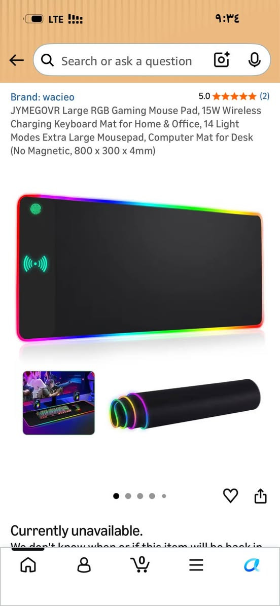 Mouse pad jwan kashxa sarnj rakysh la Amazon ba 40$ wak am nya bchoktra 

Ama zor jwan wa taybat 
Ba 30hzar dynar 

*********** WhatsApp السليمانية, العراق
