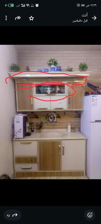 كاونتر للبيع  بي كسر بسيط بالباب ل جوه الاخير عل يمنه الابيض يتصلح سعر...