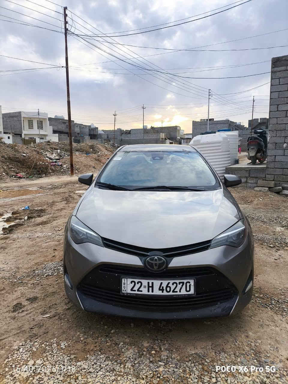 كورلا 2017 رقم اربيل هسه وفحص جدد سنويه بأسمي لل 2028 موجود سونارها وياها السياره كير محرك بشرط متصرف عليها تبريد تدفئة كلشي بيها شغال رادار حجر بيئة بشرط سعرها 115 وبيها مجال بسيط ***********
