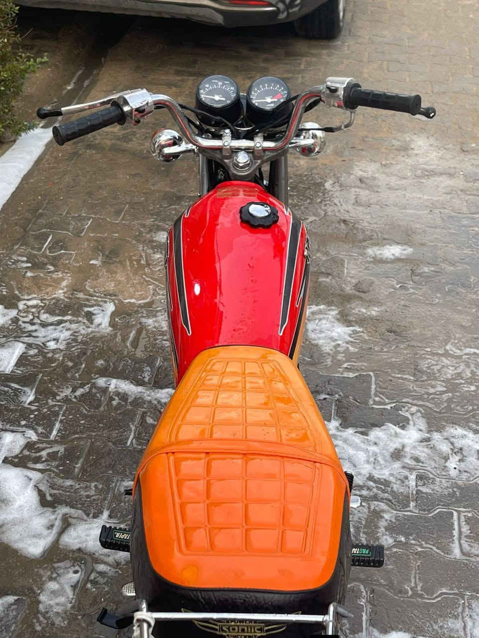 السلام عليكم دراجه نامه بيها ماكينه سيفان مكينه بيدي شديده الجديده دراجه شغال الكهربائيات كلها اصوليه اوراقها كامله مكانه بالنجف سعر مالتها 550 وبيها مجال مكان النجف كوفه حي ميسان***********
