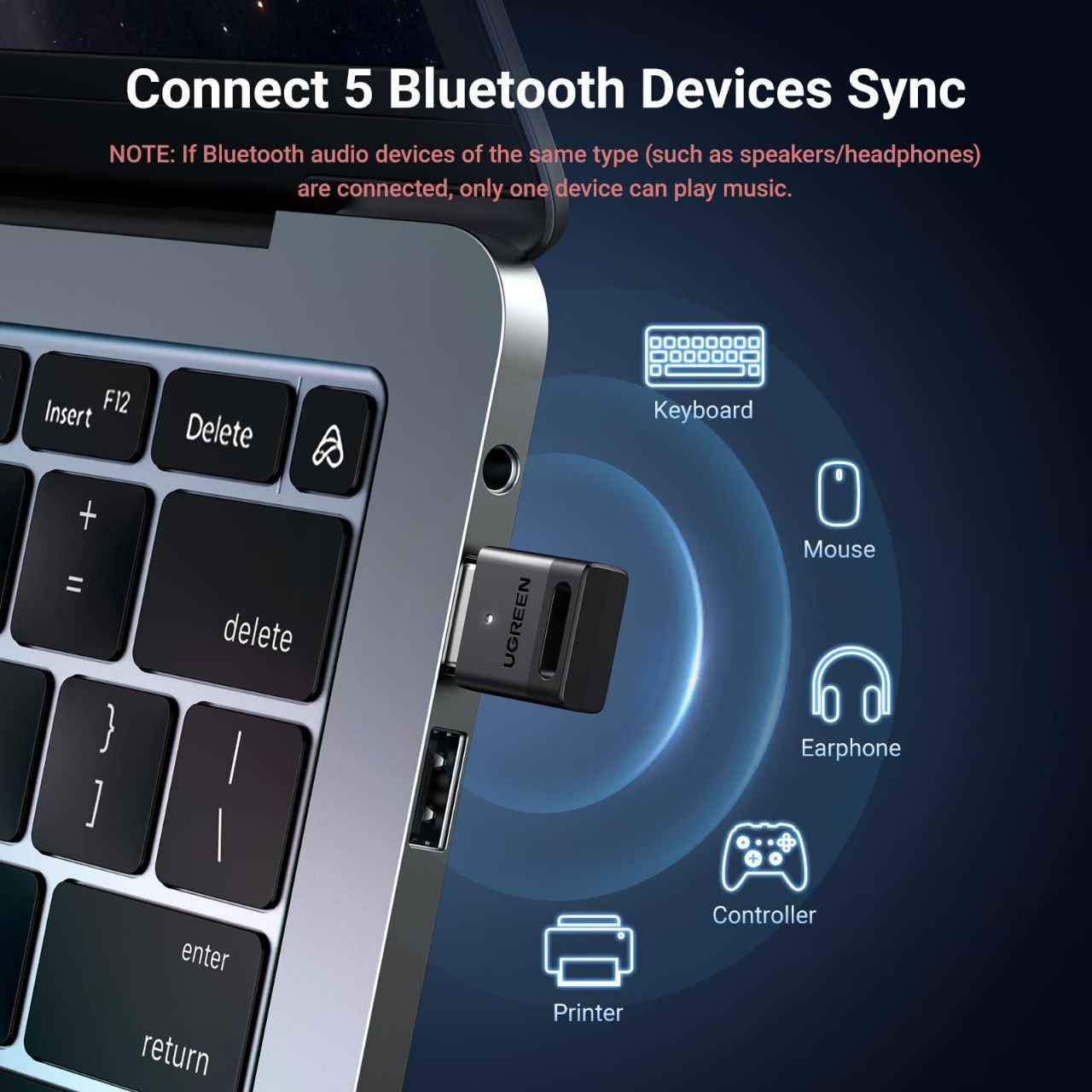 CODE- 105
UGREEN USB Bluetooth 5.3 Adapter for PC, Plug & Play for Windows 11/10/8.1, Bluetooth Receiver & Transmitter for Keyboard/Mouse/Headphone/Speakers/Printer
السعر ١٠ الالاف دينار كركوك, العراق


**إذا كنت صاحب هذا الإعلان وتريد حذفه لأي سبب، رجاءا أرسل رسالة إلى الدعم الفني**