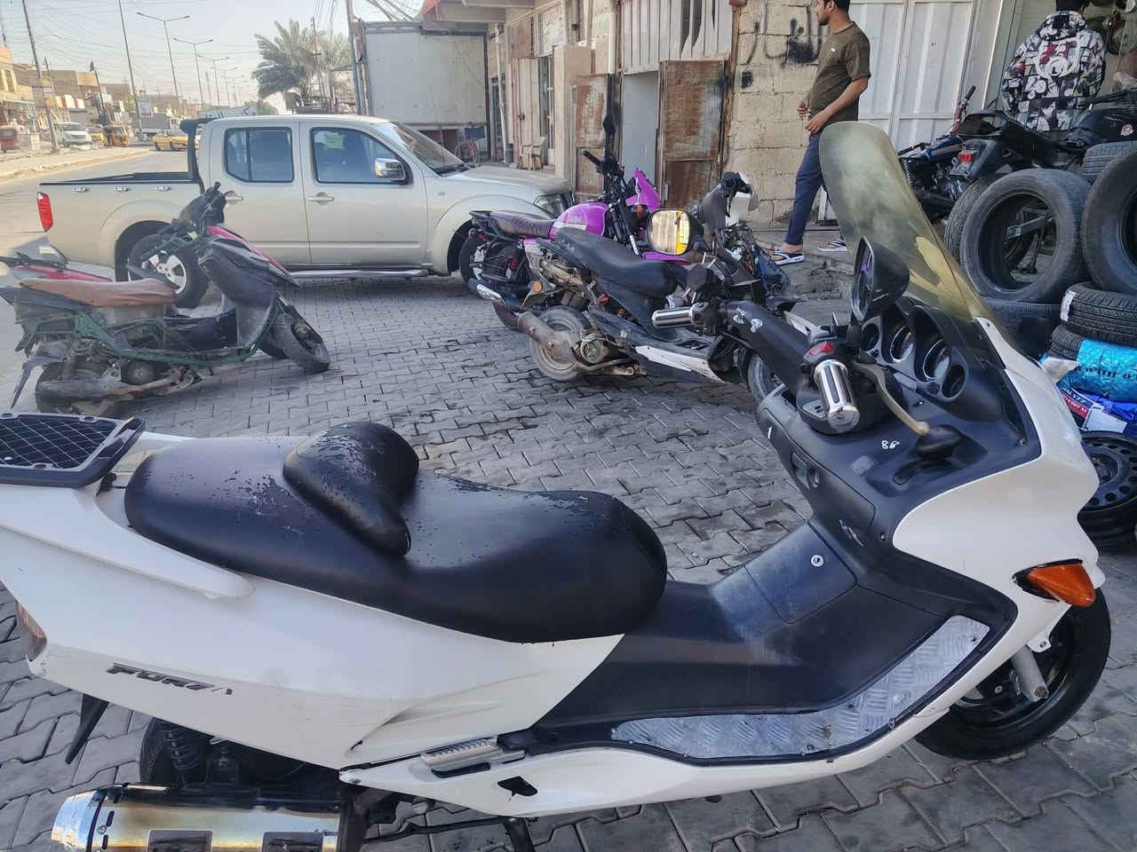 السلام عليكم دراجه فورزه صفر 6 دراجه جديدة كامله من كلشي شلعه ومعدل فول بطناش فول مكينه خرسه اتخبل تايرات جدد قبل اسبوع شادهن ابريك أي بي اس السعر 750 مكاني ديالى بعقوبه رقم الهاتف***********
