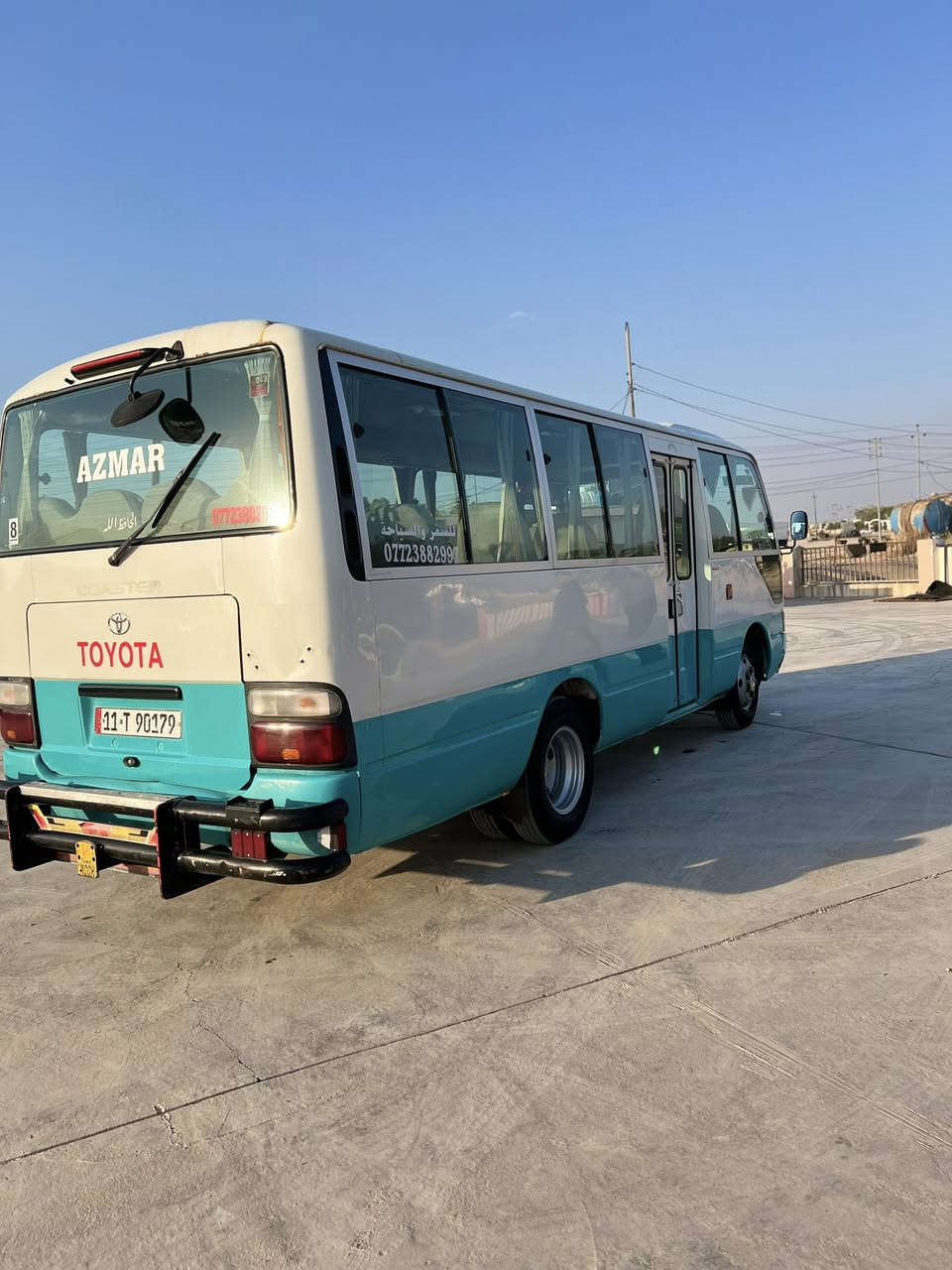 سلام عليكم 
رمضان كريم على الجميع من رخصه الادمن المحترم 
تويوتا كوستر ياباني  موديل 2005 مصفره هيئة وغرامه سنويه بأسمي رقم جديد محرك اكسل بشرط تبريد منقص غاز فقط السياره بيهة صبغ بالبجم والصفحة القصيره والاخضر بدون دواخل  مكان السياره ديالى خانقين السعر 158 وبي مجال بسيط 
***********
