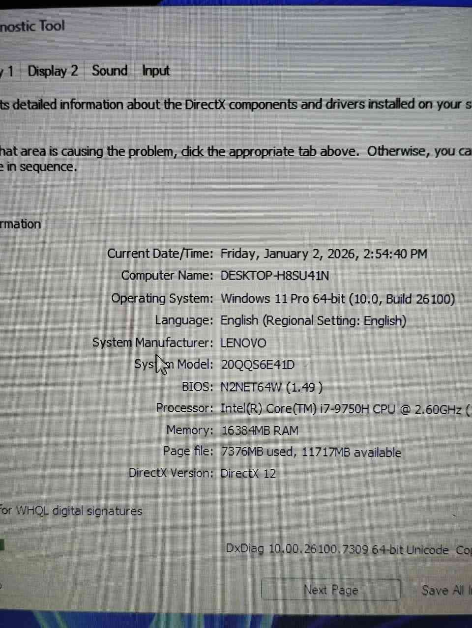 السعر 650 الف 
 

Lenovo Thinkpad

core i7

✅فئة H

✅الجيل 9

✅الرام 16 كيكا

✅الهارد 512 نوع ssd

✅كرت الشاشة الداخلي: 630 graphics

✅كرت الشاشة الخارجي:Nvidia T10004G

✅شاشة 15.6 دقة FHD

✅بطارية 2ل 3 ساعة

✅عليها برامج اوفيس مدى الحياة 

✅بيها فقط الدكمة الي موضحة بالصور مشلوعة

الملحقات 🤩 :  حقيبة + ماوس  

العنوان :الفلوجة متوفر توصيل 

رقم الهاتف:***********
