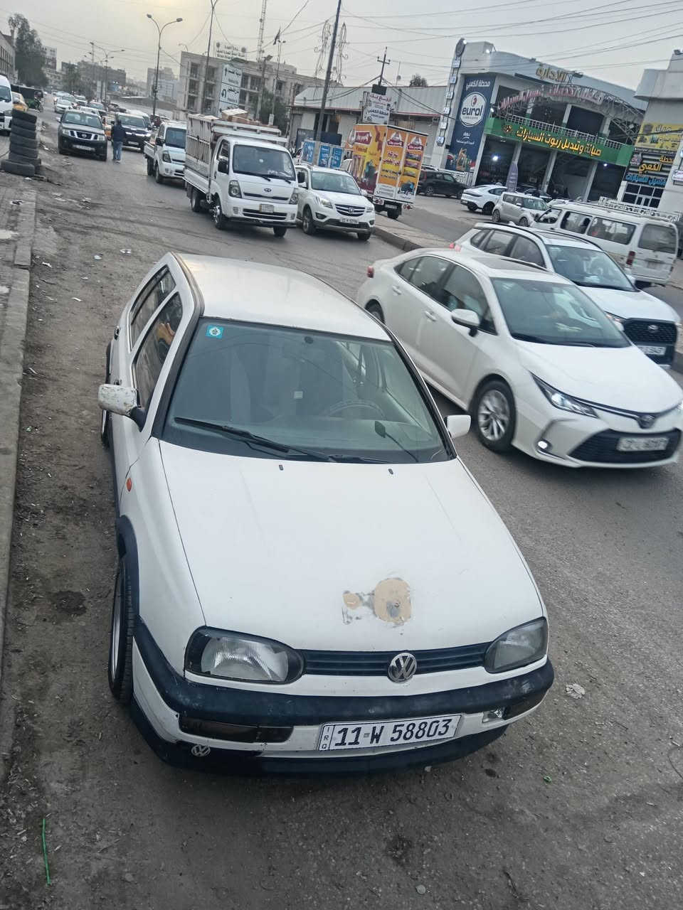 السلام عليكم من رخصة الإدارة المحترمة كولف نفخ موديل ٩٨ جاهزه من كلشي رقم بغداد نكليزي تحويل مباشر بسمنه سياره فول اوتوماتيك كير مكينه صدر كير ميكانيك مكينه ١٨٠٠ دوش المرغوب كهربائيات تخم تاير باتري فيت بم كله جديد نقص تبريد فقط سنتر لك ريمونت السعر ٤٨ وبيها مجال بصيط مكان السياره بغداد الكفاح قرب مستوصف الشيخ عمر رقم الهاتف *********** اسف على الإطالة
