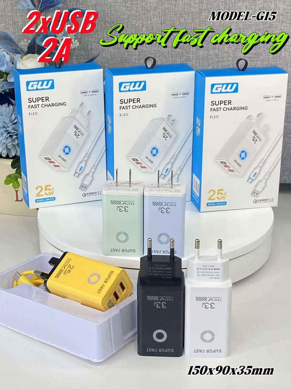 New design
A+C  12W/ 15W/ 20W
1×USB  QC-25W
2×USB  15W
US/ EU/ UK
250pcs/ CTN
 WhatsApp / Wechat:+8615707681640 Linda Zeng

#manufacture 
#OEM #ODM
#mobileaccessories #accessories #datacable #CABLE #powerbank  
#MadeinChina  #products
#Wirelesscharger  #batterypack
#TravelAdaptor #UniversalAdaptor #Type-C #Micro 
#fastcharging  #USBcharger
#ChinaSupplier #ChargingCable
#FastCharging #USBcable
#ChargerFactory #CableOEM
#ElectronicsSupplier
#GadgetWholesale
#ElectronicsFactory #BulkOrders
#WholesaleElectronics
#MobileAccessories


**إذا كنت صاحب هذا الإعلان وتريد حذفه لأي سبب، رجاءا أرسل رسالة إلى الدعم الفني**