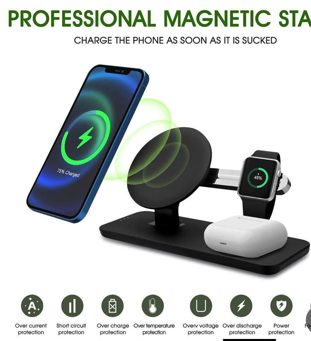 شاحن لاسلكي مغناطيسي سريع 5 في 1، وهو عبارة عن محطة شحن متكاملة مصممة لشحن عدة أجهزة في وقت واحد بكفاءة عالية
بسعر اليعجبكم


**إذا كنت صاحب هذا الإعلان وتريد حذفه لأي سبب، رجاءا أرسل رسالة إلى الدعم الفني**