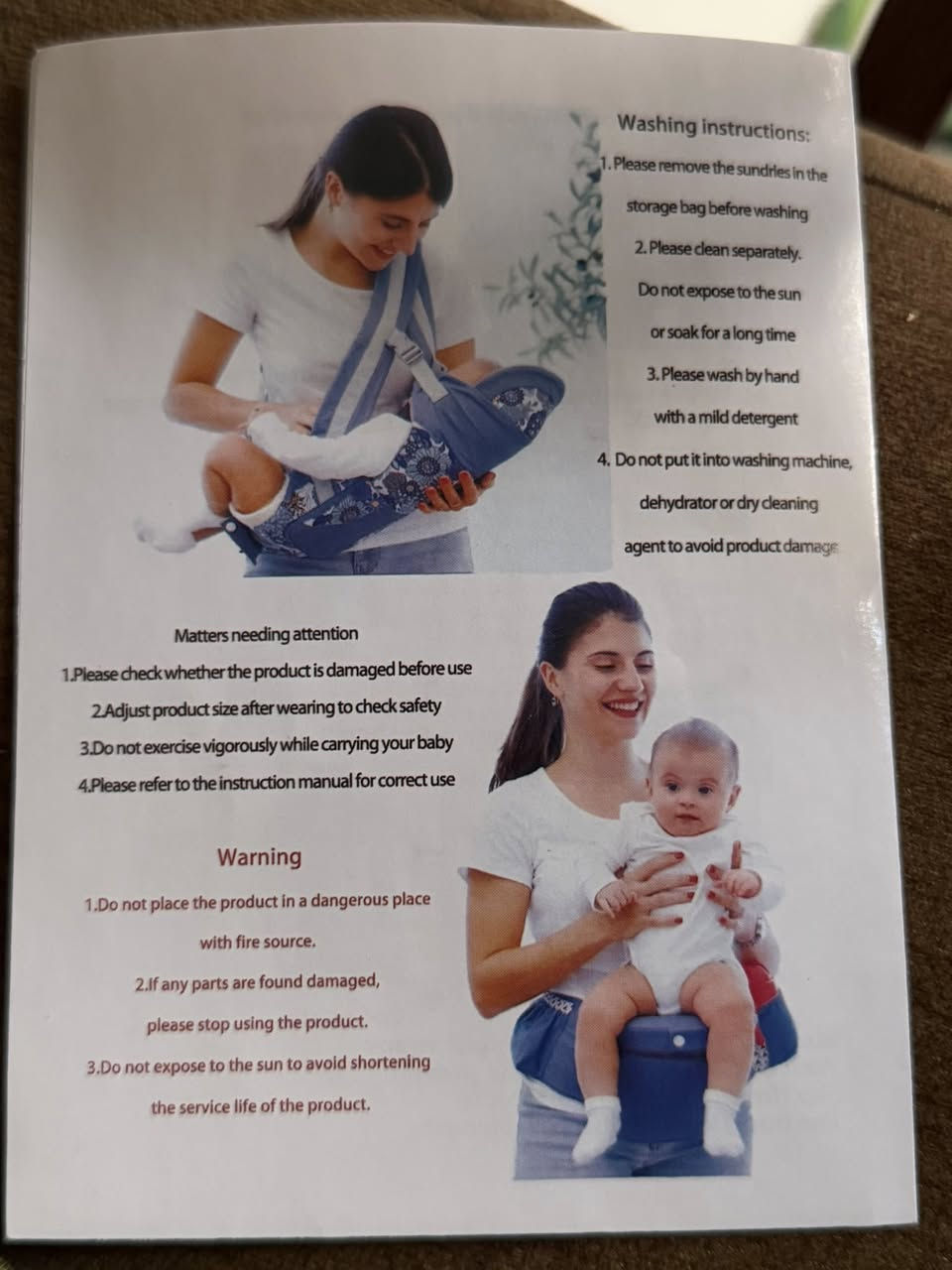 حمالة أطفال منظمة ذات بنية قوية مصممة لحمل الأطفال من الأمام.تتميز بوجود مقعد ورك مدمج لتوفير دعم إضافي للطفل وراحة لظهر الوالدين.تتضمن جيوباً تخزينية واسعة وحقيبة مخصصة لزجاجات الأطفال.مصنوعة من مواد قابلة للتنفس وناعمة على بشرة الطفل الحساسة.تتيح خيارات متعددة للارتداء، مثل الوضعية الأمامية وجهًا لوجه أو للخارج.


**إذا كنت صاحب هذا الإعلان وتريد حذفه لأي سبب، رجاءا أرسل رسالة إلى الدعم الفني**