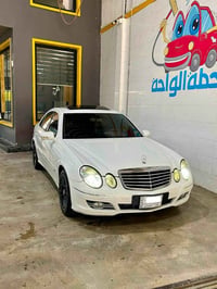 مارسدس W211 E350 2007 وكالة خليجية ELEGANCE اللون ابيض داخل جلد عسلي  ...