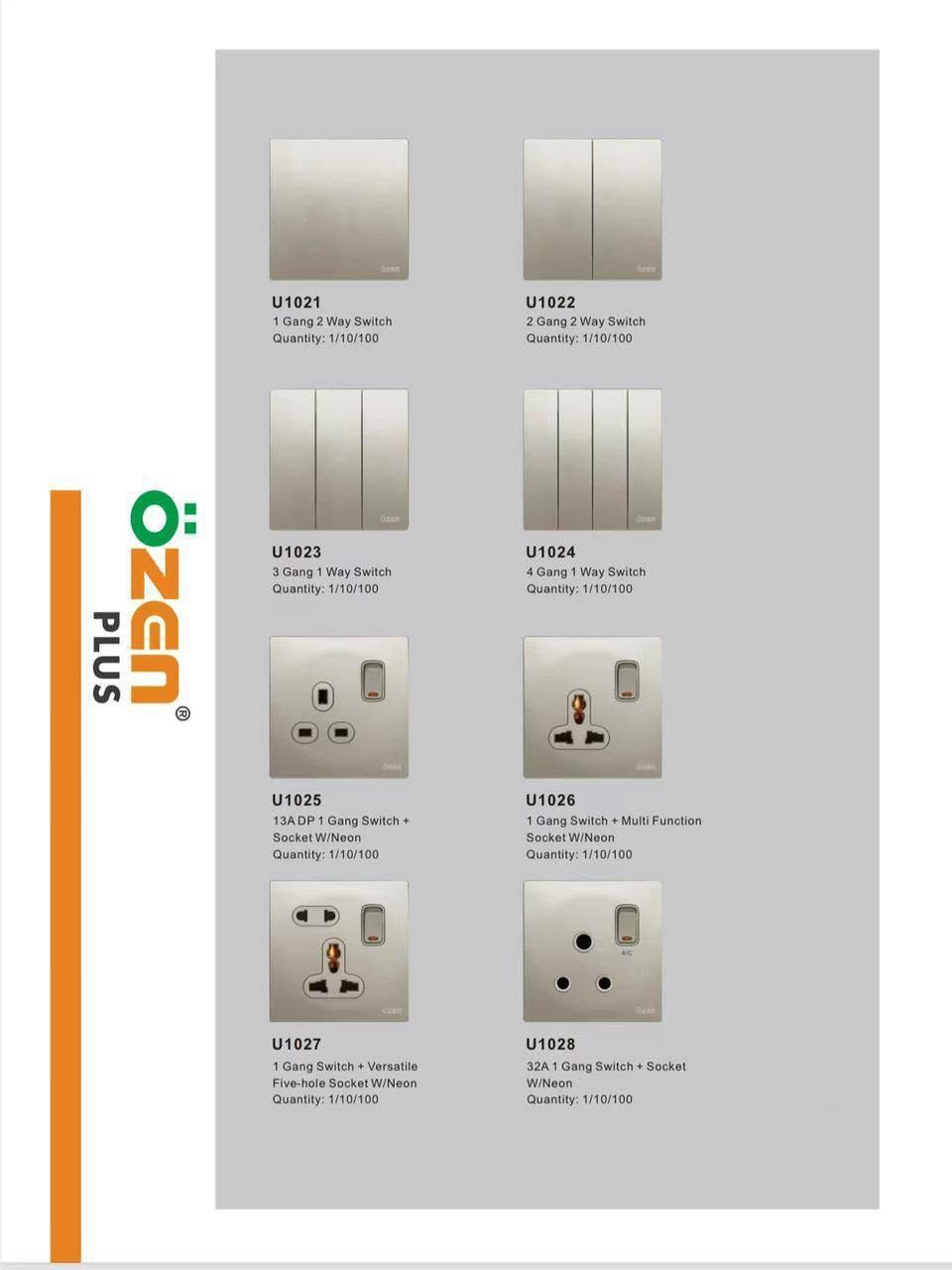 أحدث اصدار من ماركة #ÖZEN العالمية ،
🔸سويجات عصرية بجودة عالية والوان جذابة ومميزة ،

🔸مع ضمان حقيقي لمدة 25 عام ،

🔸الأسعار والتفاصيل داخل الصور .

الاسعار 👇🏻

سويج احادي                             4.126دينار

سويج ثنائي.                              5.190دينار

سويج ثلاثي.                              6.322دينار

سويج رباعي.                             6.455دينار

سويج ٤٥ امبير.                         9.716دينار

سويج بلك ٣٢ امبير                   6.987دينار

سويج بلك جوكر ١٦ امبير.          5.324دينار

سويج بلك ١٣ امبير.                  4.991دينار

سويج بلك ١٣+١٦ امبير.             5.989دينار

سويج بلك جوكر +شاحنة.         10.115دينار

سويج بلك دبل جوكر مستطيل. 10.381دينار

سوكت ستلايت.                       4.658دينار

سوكت انترنيت.                       5.457دينار

سوكت ١٦ امبير.                       5.590دينار

دمر مروحة.                            9.982دينارً


**إذا كنت صاحب هذا الإعلان وتريد حذفه لأي سبب، رجاءا أرسل رسالة إلى الدعم الفني**