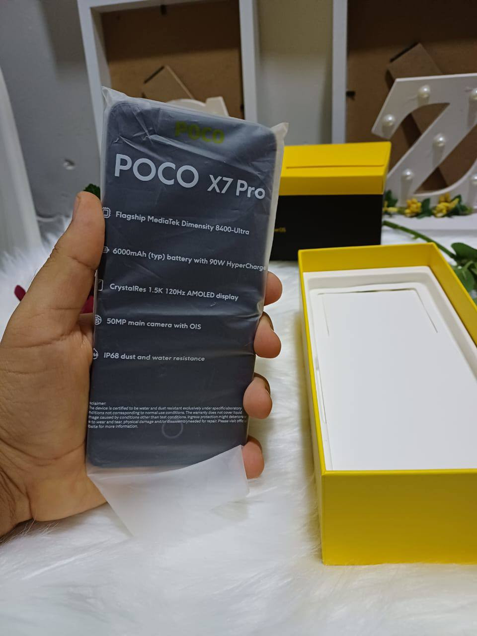 🔥 للبيع Poco X7 Pro (جديد بالكامل) 🔥
📱 Poco X7 Pro
🔹 الذاكرة: 256GB
🔹 الرام: 12GB

✅ الجهاز جديد نهائياً
✅ غير مستخدم ولا مشحون ولا مرة
✅ جميع الملحقات جديدة وما مفتوحة

سبب البيع: الجهاز مأخوذ من شخص اشتراه من الجمعية بالأقساط وباعه نقداً.

🎮 يشغل PUBG على 120 فريم وأداء قوي جداً للألعاب.

💰 سعر الجديد حالياً: 473 ألف
🔥 السعر: 395 ألف فقط

🚚 توصيل لباب البيت

📩 للتواصل خاص


**إذا كنت صاحب هذا الإعلان وتريد حذفه لأي سبب، رجاءا أرسل رسالة إلى الدعم الفني**