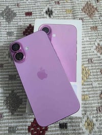 ايفون ١٦ عادي لون زهري جهاز شرق اوسط مكفول وكالة abm ذاكره ٢٥٦ بطاريه ...