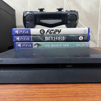 بلي 4 للبيع جوستك وحده +4 اقراص FC24 باتلفيلد2042 محاكي الشاحنات NO MA...