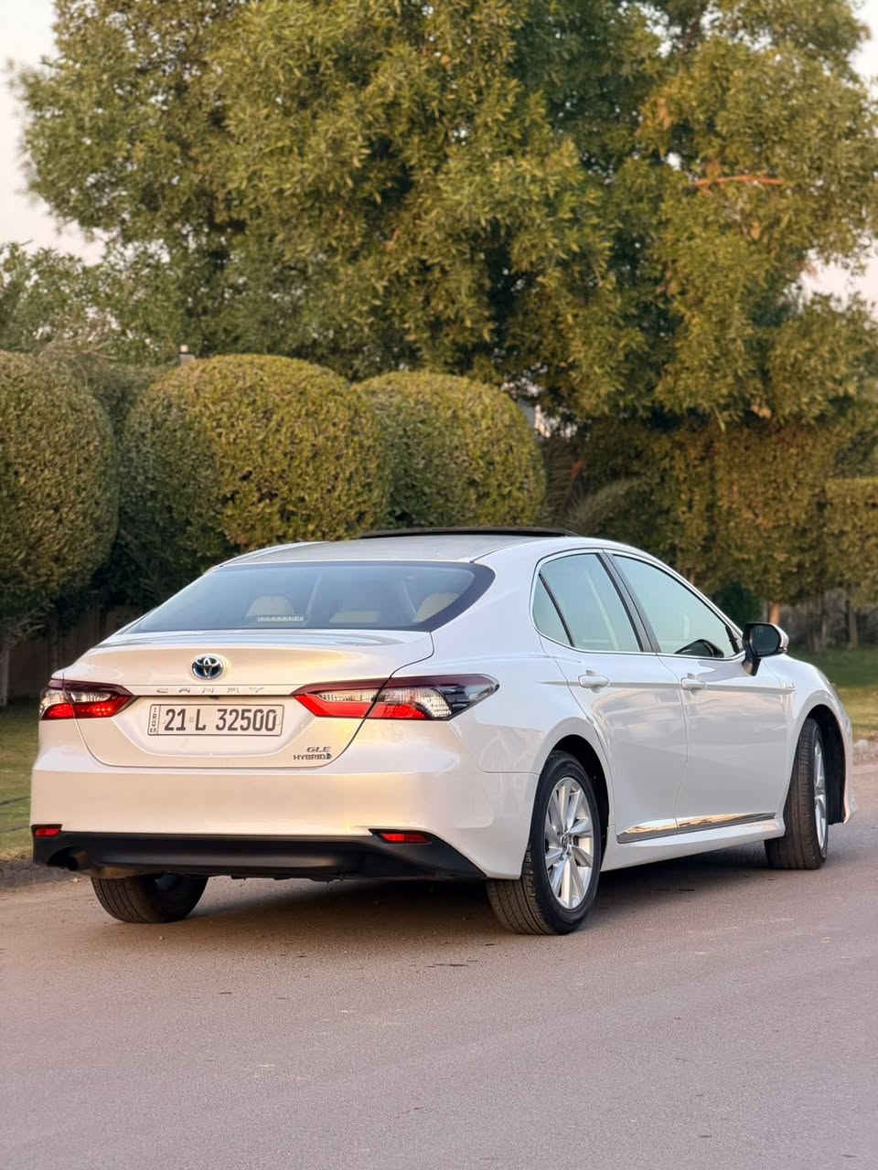 كامري 2023 خليجي
رقم سليمانيه تحويل مباشر 
هايبرد 
كفاله عامه من الصبغ وبارد وتبديل 
رصعه مسحوبه PDR 
مواصفات GLE
فتحه 
بصمه 
قطعتين تبريد 
فول تحكمان 
شاشه وكامره 
لد زينون 
كشن كهرباء 
وباقي المواصفات المعروفه 
السعر 228 $وبيه مجال 
مكان السياره بغداد حي الجامعه 
☎️ ***********
