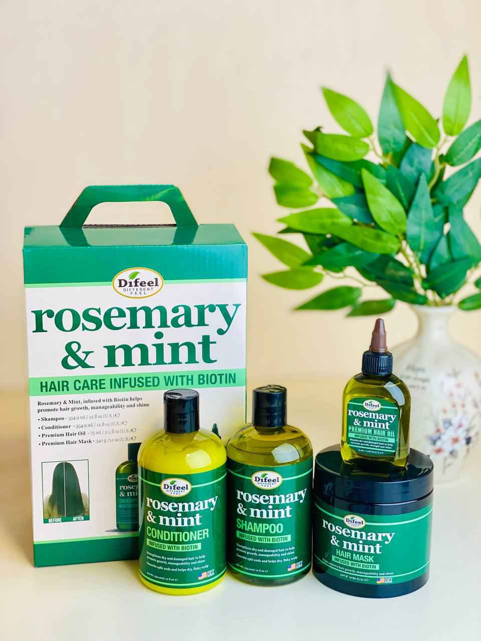 Difeel 🍃
rosemary & mint🍃🇺🇸
وفرنا لكم مجموعة 
الروز ماري براند من شركة ديفل🍃
الاصلية الامريكية 🇺🇸💯
اقوى مجموعة لعلاج جميع مشاكل الشعر تتكون المجموعة من زيت وشامبو وبلسم اكليل الجبل والنعناع 🍃🌿

1. شامبو روز ماري Difeel 🌿
مقوي للشعر غني بإكليل الجبل والنعناع و المكونات العضوية المعتمدة مثل زيت جوز الهند وزيت بذور باباسو لتنظيف شعرك بلطف غني بالبيوتين لتقوية الشعر يعيد صحة الشعر الضعيف أو الهش يوفر ترطيباً مكثفاً مناسب لجميع انواع الشعر يوقف التساقط ويقوي بصيلات الشعر ويزيد كثافته ويعطيه لمعان ورونق وعطر فواح

2. بلسم روز ماري Difeel 🌿
المعالج والمقوي لبصيلات الشعر وتغذيته 
💚 يوفر بلسم تقوية النعناع روزماري التوازن المثالي بين القوة والرطوبة لتحسين الحالة العامة للشعر وفروة الرأس. 
💚 ينعم ويفك تشابك الشعر على الفور لزيادة سهولة التحكم. يدعم شعر أطول وأكثر صحة.
💚 غني بالبيوتين ويمنحك لمعاناً مذهلاً
💚 ينعم ويفك تشابك الشعر على الفور
💚 يدعم صحة الشعر لفترة أطول
NO NO'S: البارابين ، الكبريتات ، البارافين ، الزيوت المعدنية ، DEA

3. زيت روز ماري Difeel  🌿 
زيت إكليل الجبل الأصلي من روز ماري هذا سيروم ايفيكاس يمنع تساقط الشعر ويحفز على نمو الشعر
💚 زيت اكليل الجبل والنعناع ، تركيبة مُميزة مصممة بعناية لتغذية فروة الرأس وتعزيز نمو الشعر وإيقاف تساقطه ☘️
💚 يمنع تساقط الشعر ويحفز على نموه 
💚 يسرع نمو وتطويل الشعر 
💚 يعيد الصحة والحيوية للشعر الباهت
💚 يمنح الشعر اللمعان والتغذية ويقلل من الاطراف التالفة
💚 يحتوي على اهم المواد المغذية
💚 زيت اكليل الجبل ، زيت اللوز الحلو زيت اللافندر الالوفيرا ، فيتامين C ، بايوتين
  
4.ماسك روز ماري Difeel 🌿
المعالج والمقوي لبصيلات الشعر وتغذيته 
💚 يوفر الماسك روزماري التوازن المثالي بين القوة والرطوبة لتحسين الحالة العامة للشعر وفروة الرأس. 
💚 ينعم ويفك تشابك الشعر على الفور لزيادة سهولة التحكم. يدعم شعر أطول وأكثر صحة.
💚 غني بالبيوتين ويمنحك لمعاناً مذهلاً
💚 ينعم ويفك تشابك الشعر على الفور
💚 يدعم صحة الشعر لفترة أطول

#الأصلي صنع في امريكا 💯🇺🇸

سعر البكج 35 الف بغداد, العراق


**إذا كنت صاحب هذا الإعلان وتريد حذفه لأي سبب، رجاءا أرسل رسالة إلى الدعم الفني**