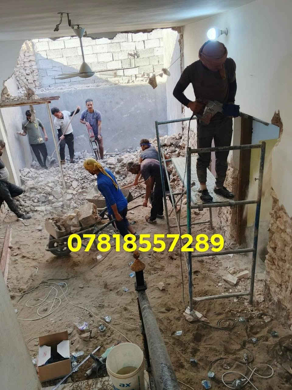 ***********📞سلام عليكم  /  يوجد كادر عمل جاهز /  تصعيد مواد /  تنضيف بيوت /  تفليش /  تكشيط /  دفن نهري /  شقلنه ليل ونهار /  ومعداتنه جاهزه  ومالك دخل بكلشي تأخذ شقل جاهز مني سلمني شقل وتأخذ شقل جاهز / ماعليك بس تصال على رقم /// *********** وسياره تجيك للبيت
