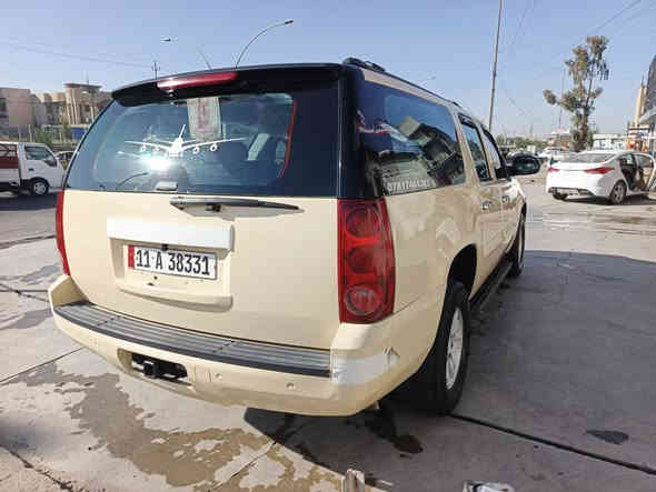 السلام عليكم اخوان
اقرة التفاصيل كلشي مذكور 
GMC Yukon 2009
جمسي يوكن 2009
رقم بغداد بأسمي نكليزي
8سلندر 5300/ كير ٧٠٠ دبل كير 
تورباين ٧٧ جديد شاده 
ماشيه ٥٢٠ مامشتغله ع خط مجرد للدوام 
أو خطها الرسمي بغداد موصل 
مصفره من كلشي 
كير/مكينة/اكسل/خير من الله 
داخل جديد 
تبريد تتفأه 
لايت شمسي
تحكم ستيرن 
كشنات كهربائي 
السيارة خير من الله احلة من الصور 
السيارة كفاله عامه
السعر ١٧٥$ وبي مجال 
بيع او مراوس حسب القناعة
بغداد الشعله الخطيب 
للاستفسار اتصل على رقم 
***********

