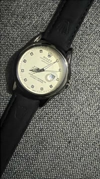 رولكس ديتجست • مينا اوف وايت • حزام جلد اسود