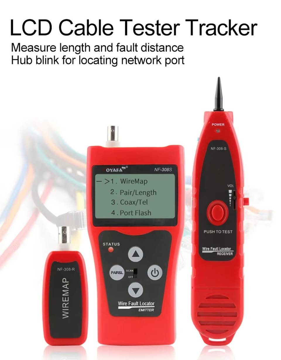 جهاز اختبار كابلات الشبكة NOYAFA NF-308S، جهاز قياس طول كابلات LAN، جهاز تتبع أسلاك إيثرنت RJ45 وRJ11، اختبار استمرارية الكابلات
نظرة عامة
report
ميزات المنتج:

1. جهد مضاد للحرق

2. اختبار حالة الاتصالRJ11 ، RJ45 ، كابل BNC، مثلدائرة مفتوحة ، دائرة قصيرة ، كروس ،اتصال عكسي ، وموقع فصل الكابل ، وعرض بشكل حدسي على شاشة LCD.

3. يمكنك العثور على السلك المستهدف الذي تحتاجه من بين الكثيرينRJ11 ، RJ45 ، كابل متحد المحوروغيرها من الكابلات المعدنية المختلفة.

4. يمكن قياس طول الكابل حتى متر 350، ودقة قياس طول الكابل في تحديد موقع السلك المكسور تصل إلى صولي.

5. يمكن العثور على كابل الشبكة المحدد بسرعة باستخدام وظيفة خاصةوميض المنفذعندما يتم تشغيل المفتاح والموجه.

6. جهاز الاختبار الرئيسي (≤ 7V) لديه وظيفة سريعة الجهد المنخفض.

7. هناك وظائف التخزين والذاكرة والاستدعاء ، والتي هي مريحة للمستخدمين لاستخدام ومعايرة.

8. حكم الاستقطاب الإيجابي والسلبي: يمكن الحكم على القطبية من خلال ربط الخط من خلال مقطع التمساح.

9. معايرة الطول ممكنة ويمكن تسجيل بيانات المعايرة واستخدامها في أي وقت

10. وظيفة الإضاءة ، وسهلة للعمل في بيئة مظلمة.

11. تبديل اللغة والإغلاق التلقائي وظيفة إعداد الوقت.

وصف المنتج:

العلامة التجارية: نوافا

اسم المنتج: شبكة كابل

النوع: مكعب

البعد (LxWxD): 175x80x43mm

مدى قياس الطول: 5-متر

نوع البطارية: بطارية 9 فولت

اختبار نوع الكابل:

STP/UTP5E ، كابل شبكة 6E ، كابل هاتف ، كابل محوري ، وأسلاك معدنية عادية متصلة بواسطة مقاطع التمساح.
المواصفات
البطارية متضمنة
نعم
المواد الكيميائية عالية القلق
لا شيء
جهد الإدخال
＜50 فولت تيار متردد/75 فولت تيار مستمر
مخصص
نعم
رقم الموديل
NF-308
اسم العلامة التجارية
NOYAFA
Origin
CN (المنشأ)
شهادة
CE
Product Name
Cable Tester
Ports
RJ45, RJ11, BNC, USB
Tracking Type
RJ45, RJ11, BNC, USB and Metal Cable
Wiremapping Type
RJ45, RJ11 cable
Test length
RJ45 Cable
Power
9V Alkaline battery ( NOT INCLUDED)
Place of Origin
Shenzhen.China


**إذا كنت صاحب هذا الإعلان وتريد حذفه لأي سبب، رجاءا أرسل رسالة إلى الدعم الفني**