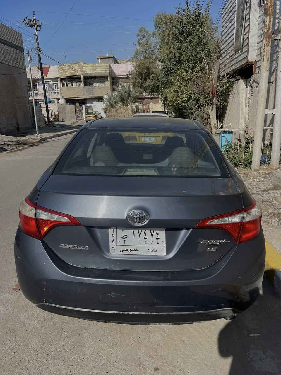 كورولا ٢٠١٦ وارد امريكي
مانع انزلاق 
تحكم جهتين ستيرن
كاميرا خلفية
شاشة مال الشركة
مكينة ١٨٠٠
ماشية ١٢١ ميل 
رقم بغداد باسمي 
بيها صبغ اربع قطع بدون دواخل
السعر ١١٥ 
للاستفسار 
***********
