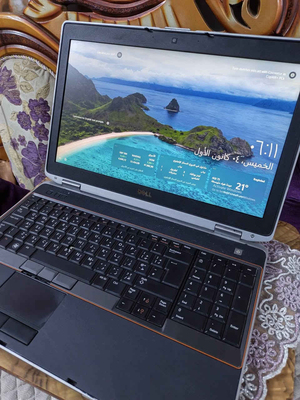 السلام عليكم
مكلف بالنشر 
لابتوب dell نضافته فول
مواصفاته موجودة بالصورة 
للبيع ب250 وبي مجال
*********** ومكاني الشعب

