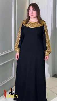 دشداشة كشمير • تطريز ستراس • L XL 2XL