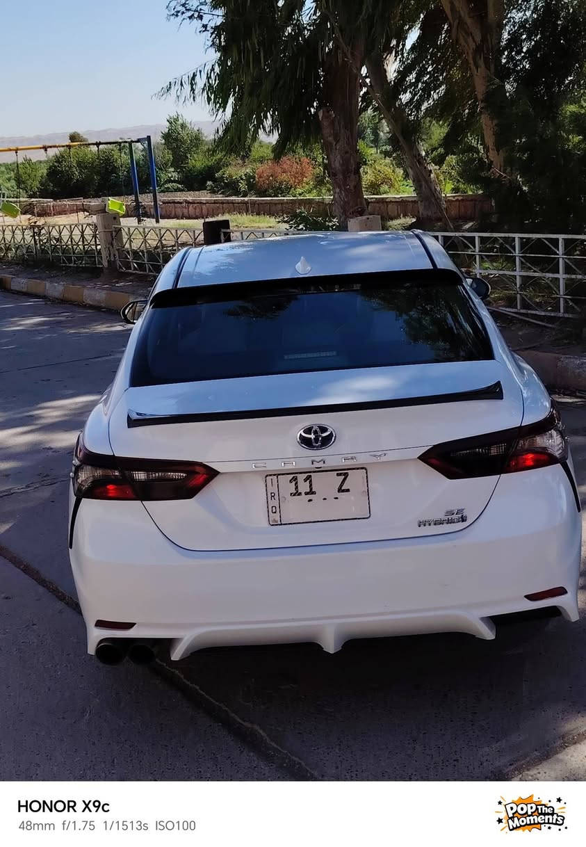 تويوتا كامري 2023 فئة SE نص فول
لون ابيض ثلجي
حادث ٣ قطع صبغ   
المحرك: 2.5 تنفس طبيعي
المحرك / الكير / الصدر / التبريد / 
تخم تاير كله جديد على وضع الشركة
المسافة:  ٦٥.٠٠٠ ميل
بصمة تشغيل / بصمة أبواب / بصمة صندوق
كشنات جلد وكهرباء
- 3 أنظمة قيادة (ECO / NORMAL / SPORT)
منافذ شحن أمامي وخلفي
تحكمات ستيرن كاملة
إشارات بالمرايا
رقم بغداد 11  دولي بأسمي
 تحويل مباشر
 ترهم مراوس حسب القناعة
السعر ١٧٠ وبيها مجال 
 للاستفسار أكثر اتصل *********** متواجد عالواتساب
