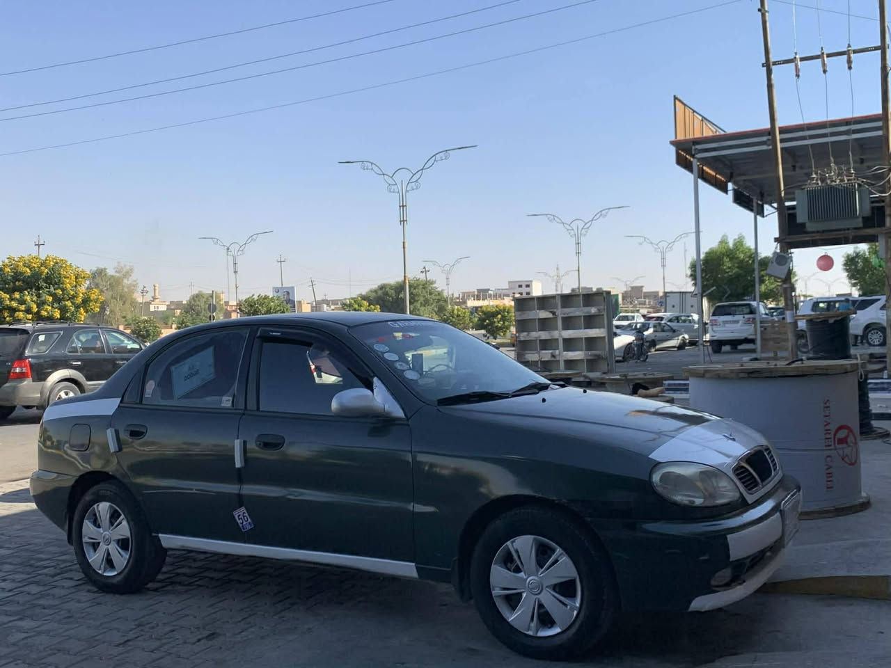 سياره دايو لانوس للبيع سعر٣٨ورقه بي مجال رقم م *********** سنويه لحد ٢٠٢٧
