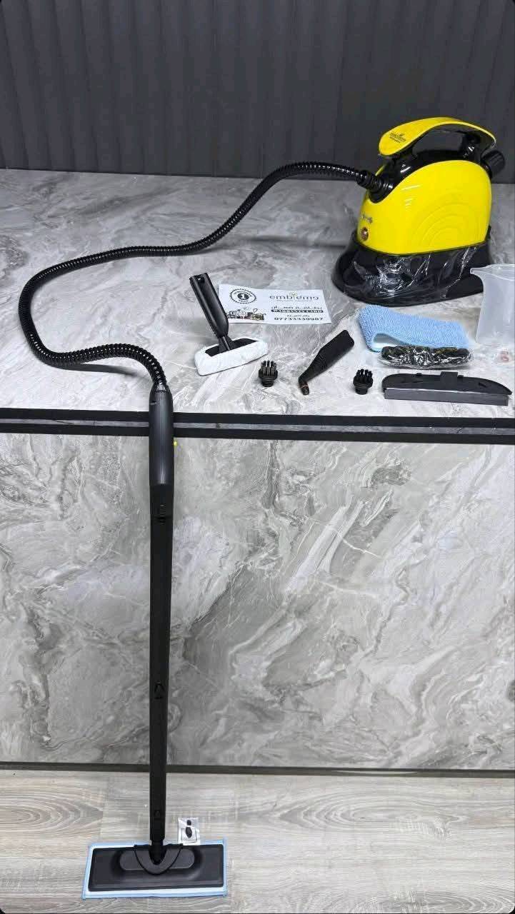 توفر جهاز التنظيف البخاري المحمول المتعدد الأستخدام
ماركة امبليوم الالمانية 🇩🇪✨
🔺منظف البخار
🔺بقوة 1500 واط
🔺متعدد الاستخدامات
🔺يحتوي على 10 ملحقات 
🔺درجة حرارة البخار تصل الى 100 درجة مئوية
🔺سعة البويلر 1.1 لتر من الماء
🔺بويلر مغلون من الالمنيوم
🔺سهل الحمل والاستخدام
تنظيف الأرضيات بكل سهولة وعملية وتنظيف اثاث المنزل والمفروشات مثل السجاد والموكيت والمطابخ والجدران
بواسطة ضخ بخار قوي جدا ومستمر مع ملحقات عديدة لتسهل عملية التنظيف وازالة اصعب الدهون والبقع

🛑مع ضمان حقيقي لمدة سنة من تاريخ الشراء🛑 
‏‎
للحجز والاستفسار على الخاص 
او على الرقم واتساب ***********
التوصيل لجميع المحافظات 

