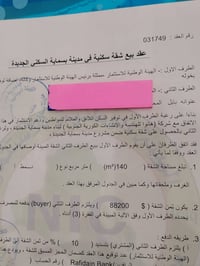 عقد ١٤٠م تسلسل قديم ٣١ بدون كفيل  شرقي  07721655385