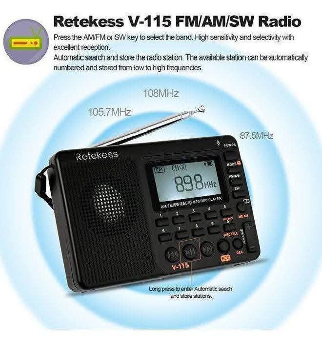 راديو غني عن التعريف من شركة ريتاكس V115

متعدد الموجات FM AM SW
SW 7
شاشه دجتل
ميزه حفظ محطات مفضله 

صوت ستريو وسحب جدا راقي 

بطارية قابلة للتبديل  شحن تايب C

مشغل mp3  ومسجل للصوت
ميزه تسجيل صوتي 

منفذ رام
اي استفسار بعد تعليق يوصلك السعر وبالخدمة


**إذا كنت صاحب هذا الإعلان وتريد حذفه لأي سبب، رجاءا أرسل رسالة إلى الدعم الفني**