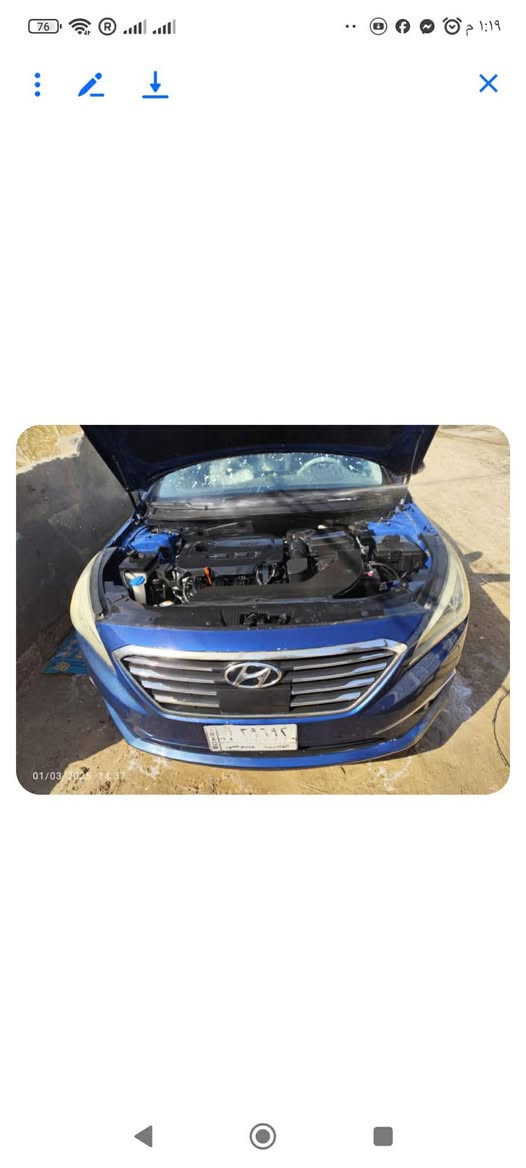 السلام عليكم سوناتا موديل ٢٠١٥ نص فول رقم قادسية حرة مشروع وطني مكينة مكفولة كير مكفول حدادية وتايرات كله شرط السيارة حادثة بسيط كلش صبغ بالبنيد فقط سعره ١٢٢ وبي مجال الاتصال على الرقم ***********
