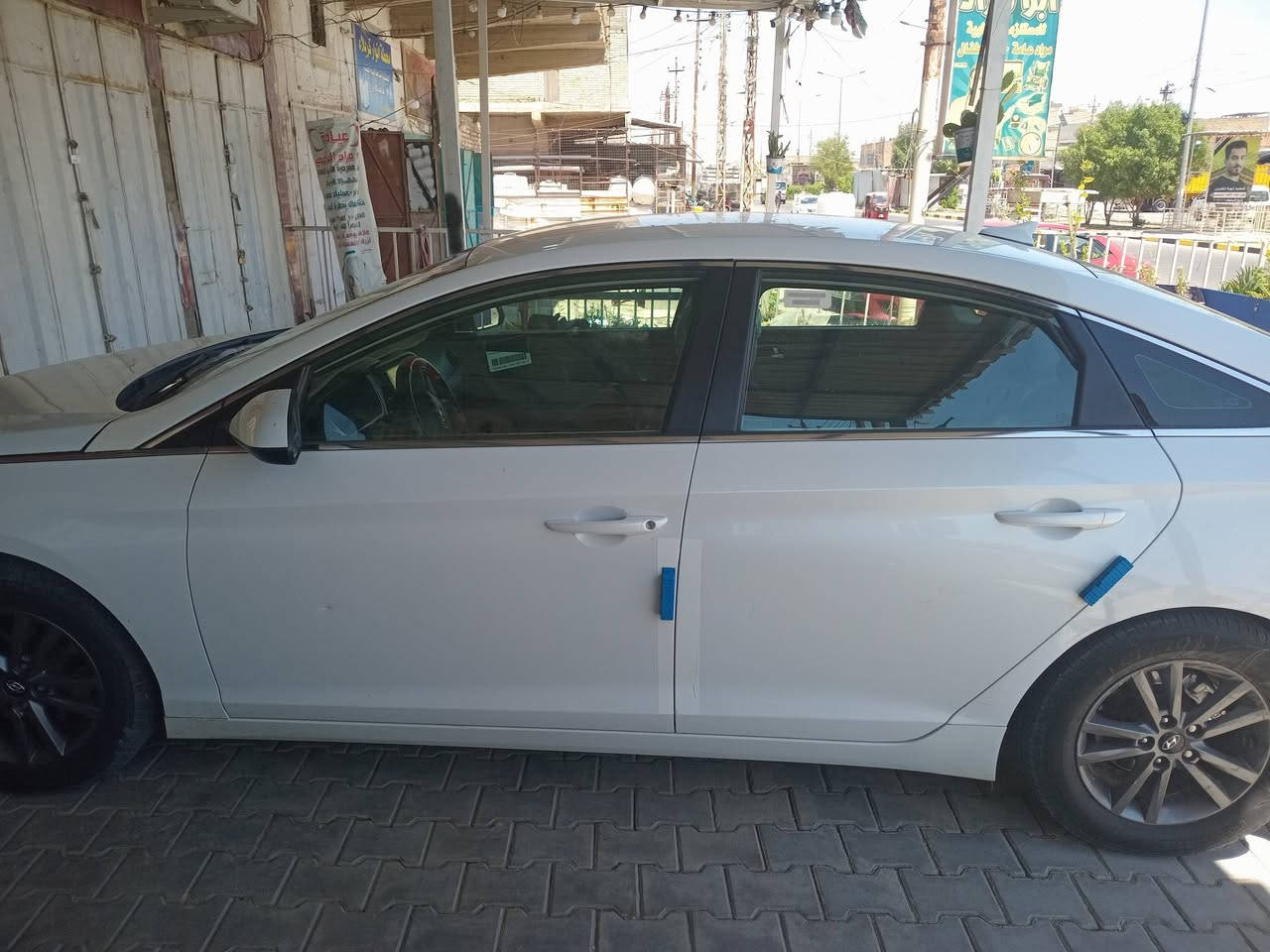 سلام عليكم لبيع سوناتا سبورت موديل 16  كفالة من تبديل بيه ربع قطع صبغ بيع حزام بدون قماره السعر 107 بغداد رقم ***********
