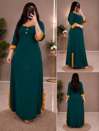 دشداشة نسائية • ماء الذهب الإيطالي • مقاسات XL-XXXL