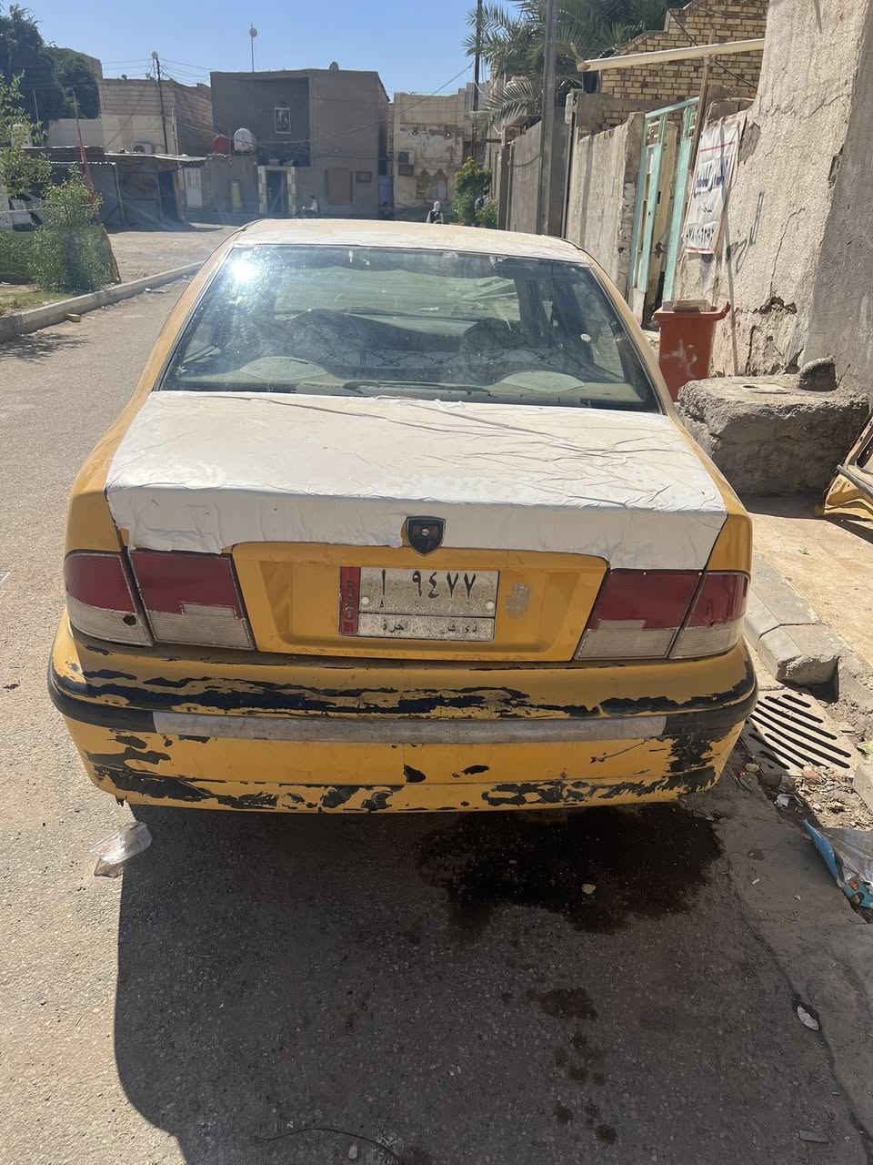 سلام عليكم 
سمند مديل 11 ناطق سياره عوزه ترتيبات راعيه موجود مكينه تبخر سياره تشتغل وتمشي وخير من الله مكاني ناصريه مركز ***********. سعرها 11$ورقه @
