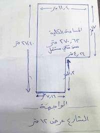 دار عكاده يعتبر قطعة ارض للبيع في حي الجامعة   مساحة 270 م٢  واجهه 7م ...