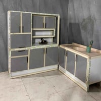 كاونتر المنيوم • ٣ قطع • سِنك مرمر صناعي