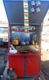 كشك مستعمل اخو الجديد عمره شهرين كامل مع طباخ واغراضه السعر 270000 وبي...