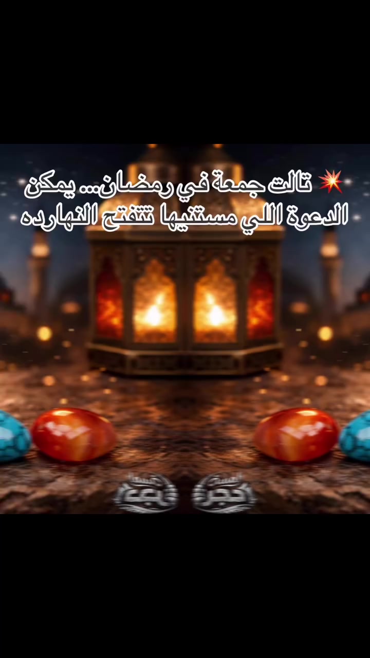 🚨🔥 تالت جمعة في رمضان… مش جمعة عادية!

في جمعات في رمضان…
وفي جمعات باب السماء فيها بيبقى مفتوح زيادة 🤍✨

تالت جمعة تحديدًا وقت قوي جدًا للدعاء 🤲
قلبك بقى أهدى…
روحك أقرب…
وطاقتك أصفى 🌙

عشان كده ناس كتير بتحب تمسك حجر طبيعي وقت الدعاء…
زي العقيق أو الفيروز 💎

ليه؟
لأنه بيهدّي الطاقة…
ويخليك حاضر بقلبك أكتر وانت بتدعي 🤍

✨ جرب النهارده:
امسك سبحتك بالحجر الطبيعي…
خد نفس عميق…
وادعي من قلبك.

يمكن الدعوة اللي مستنيها من سنين… تتفتح في تالت جمعة 🌙🤲

💬 قول: يارب … وسيبها على الله.

#جمعة_مباركة
#رمضان
#الدعاء 🤲✨
@topfans


**إذا كنت صاحب هذا الإعلان وتريد حذفه لأي سبب، رجاءا أرسل رسالة إلى الدعم الفني**
