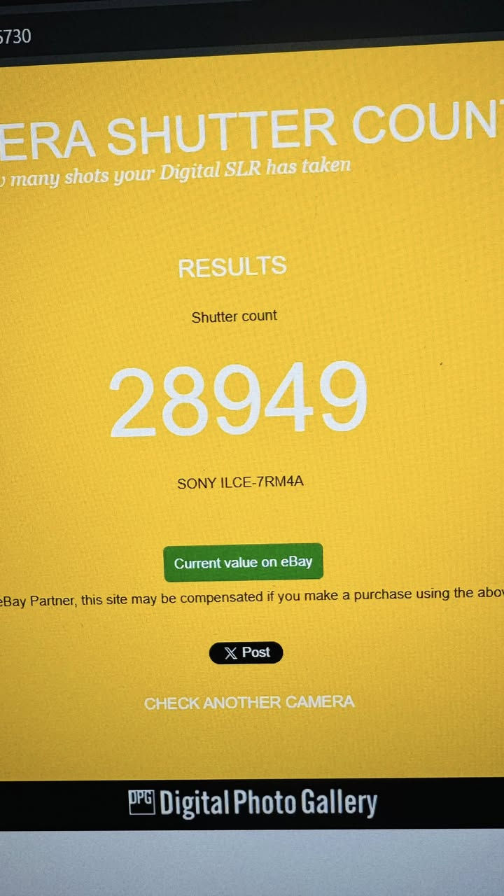 سوني a7r4 الشتر 29k النظافة فول
السعر مليونين و150الف
***********
