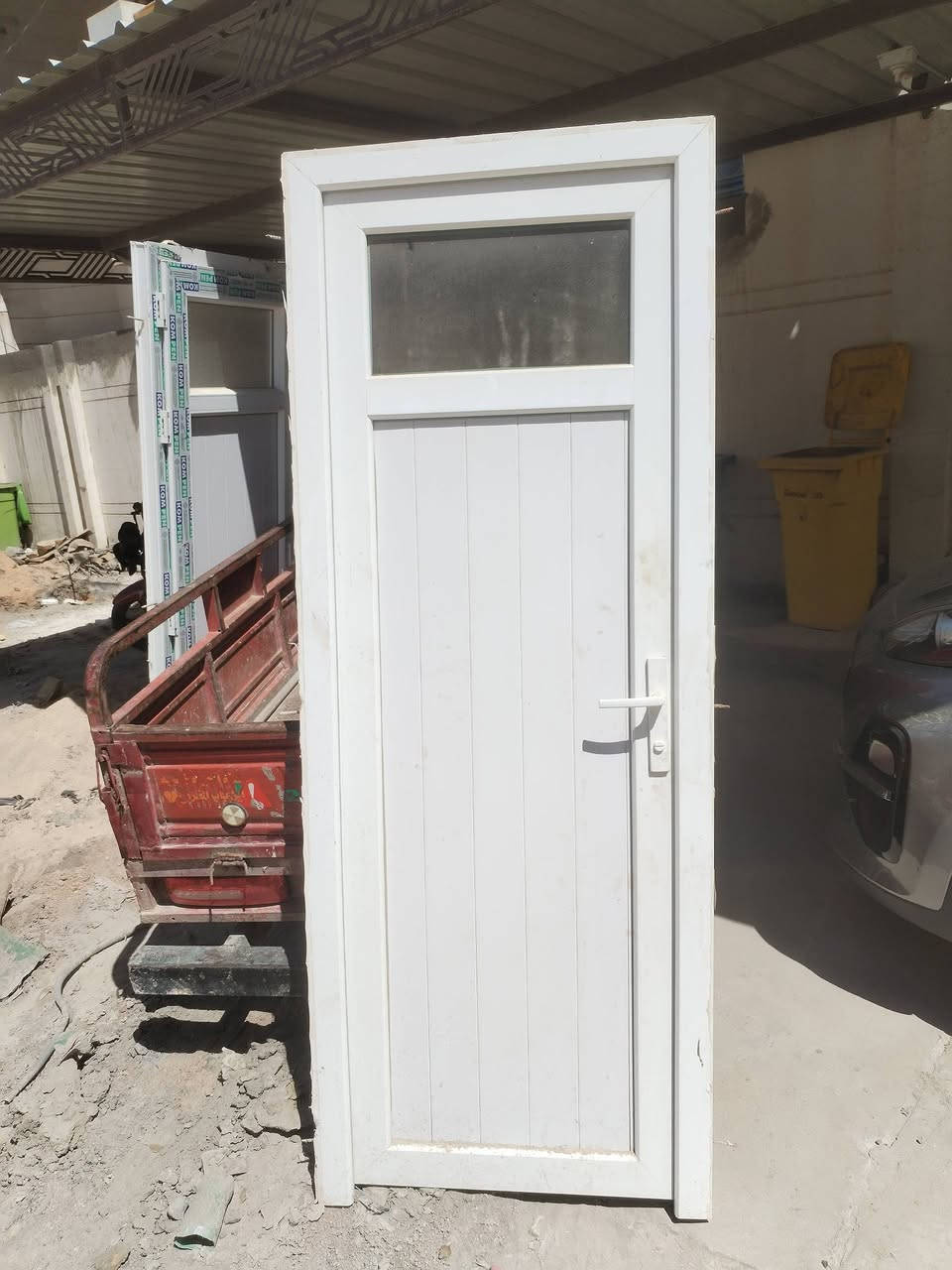 سلام عليكم متوفر غراض للبيع بيبان عدد٢ bvc نضيفات كلش مع شباك متر ونص في مترين مع فريم حديد مع شباك هوائي مال حمام مع الساحبة الاستفسار *********** عنوان حلة ابي غرق
