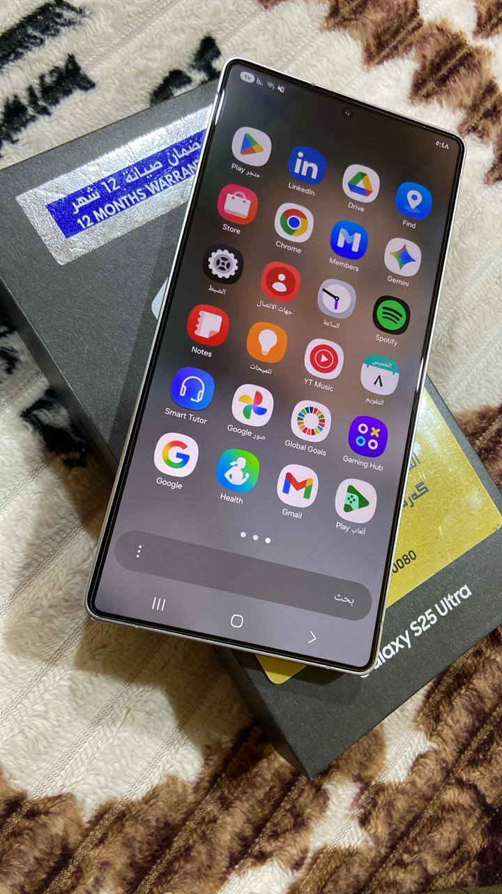 مساء الخير  مراوس بحديث او ابيع
موبايل سامسونك S25 الترا 
ذاكره 512
ضمان شاشة سنة وسوفت هم سنة
الون تيتانيوم مطعم فيروزي
لون مميز نضافة 100 / 100
موبايل مجرد نفتح من باكيت 
عدسات لاصق اصليات 
شتريتة 1550 
رايده 1450
عامل عليهن وشوف 
العنوان البصرة شط العرب 
الاتصال ***********
