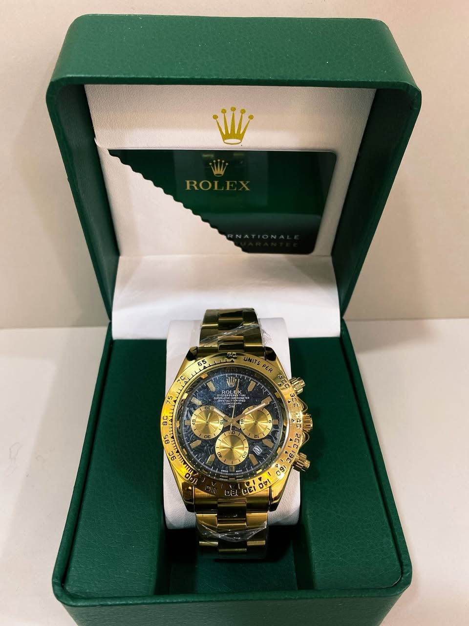 ⌚️ساعة Rolex DW
⌚️ساعة روليكس دايتونا
✅وياها الكارت الاصلي 
✅مكينة صنع يابان
✅طلاء ثابت مقاوم للخدوش 
✅تقويم شهري
✅قفل وفتح الازرار
✅سناتر شغالة
✅ارقام حفر باليزر 
✅ضد الماء
✅سير حديد
✅وزن ثقيل
✅قفل روليكس الاصلي

⭕️سعر 50 توصيل مجاني
⭕️يوجد توصيل 🚚 لجميع المحافظات 

📞واتساب ***********
