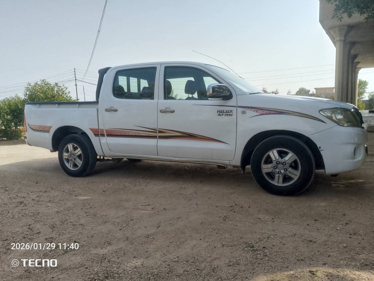 بسم الله الرحمن الرحيم
للبيع.. 
النوع: بيكم تيوتا هايلوكس 
الموديل: 2009
الكير: عادي
الرقم: واسط 
مكان السياره: بغداد 
ملاحضه: ضررها نص باب العبري والذيل شبرين.. كير.. محرك شاصي.. تبديل.. مكفول 
السعر: 140$
ه‍: ***********
ه‍***********
