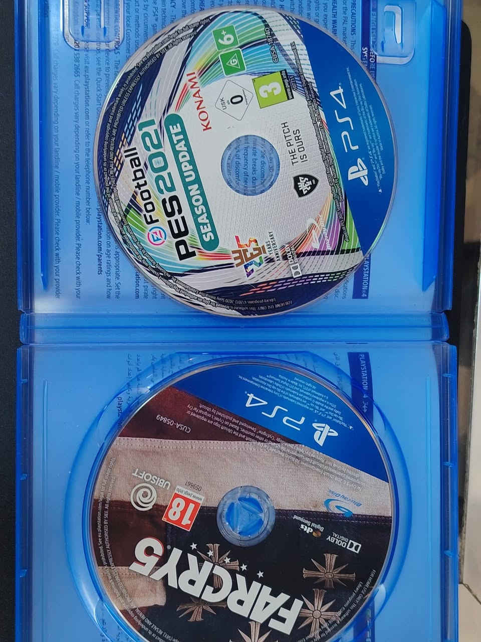 السلام عليكم
بلي فور  سليم

ذاكره 512

مع قرصين قرص بيس 2021 الثاني معرف شنو

مع اربع يدات اصليه

وحساب ويحتوي على 40 لعبه مفوله 

السعر 325 وبي مجال 
توصيل متوفؤ كافه المحافظات 
وواصل ***********
