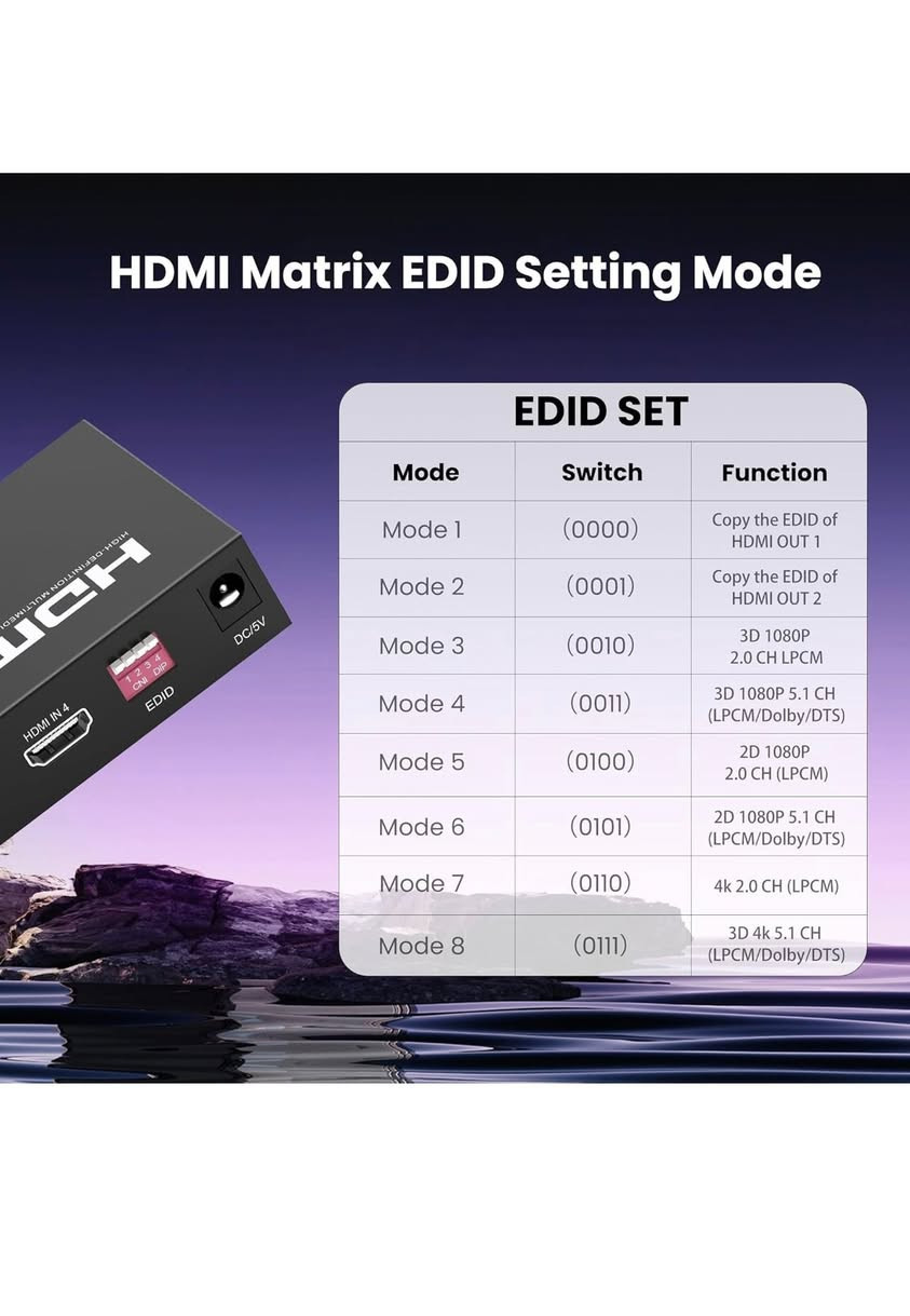 تحكم بشاشاتك وأجهزتك بكل سهولة واحترافية! 📺✨
وصل الآن محول وموزع HDMI 4x2 Matrix الأقوى والأكثر عملية. اربط 4 أجهزة مختلفة واعرضها على شاشتين في نفس الوقت بكل سلاسة! 🎮💻
أهم المميزات:
 ✅ دقة خرافية: يدعم 4K Ultra HD و 3D 1080P لأفضل تجربة مشاهدة.
 ✅ مداخل ومخارج متعددة: 4 مداخل HDMI ومخرجين.
 ✅ صوت نقي: يحتوي على مخرج صوت بصري (Optical) ومخرج 3.5 ملم مع ميزة استخراج الصوت (EDID).
 ✅ تحكم مريح: يأتي مع ريموت كنترول (IR) للتحكم عن بعد وأنت في مكانك.
مثالي لأجهزة الألعاب، كاميرات المراقبة، قاعات الاجتماعات، والمسرح المنزلي! 🎬🔥
متوفر الآن! للطلب أو الاستفسار، راسلنا على رسائل الصفحة 📩 أو اترك تعليقاً وسنتواصل معك.
#HDMI #تكنولوجيا #شاشات #مسرح_منزلي #إلكترونيات #عروض


**إذا كنت صاحب هذا الإعلان وتريد حذفه لأي سبب، رجاءا أرسل رسالة إلى الدعم الفني**