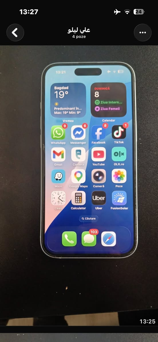 للبيع أيفون ١٥ عادي ذاكره ١٢٨ شحن ١٠٠ ألون رصاصي فاتح غير مشخوط اصلي  لا يوجد اي تبديل الشحن ١٠٠ 'حي العامل الكرخ واتص اب***********
