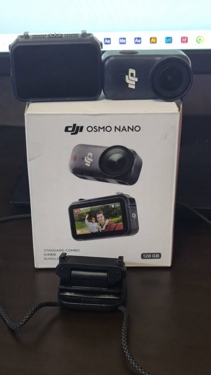 DJI Osmo Nano (128GB)
للبيع نانو مساحة داخلية 128 وليس 64 
استعمال جدا قليل - نضافة 100% مع جميع ملحقاتها كومبو 
السعر ( 350 الف )
للعلم السعر الجديد 550 الف 

مع الكرتون والملحقات.
لايوجد توصيل بغداد - حي العامل 
 للاستفسار أو معرفة الأسعار : *********** واتساب
