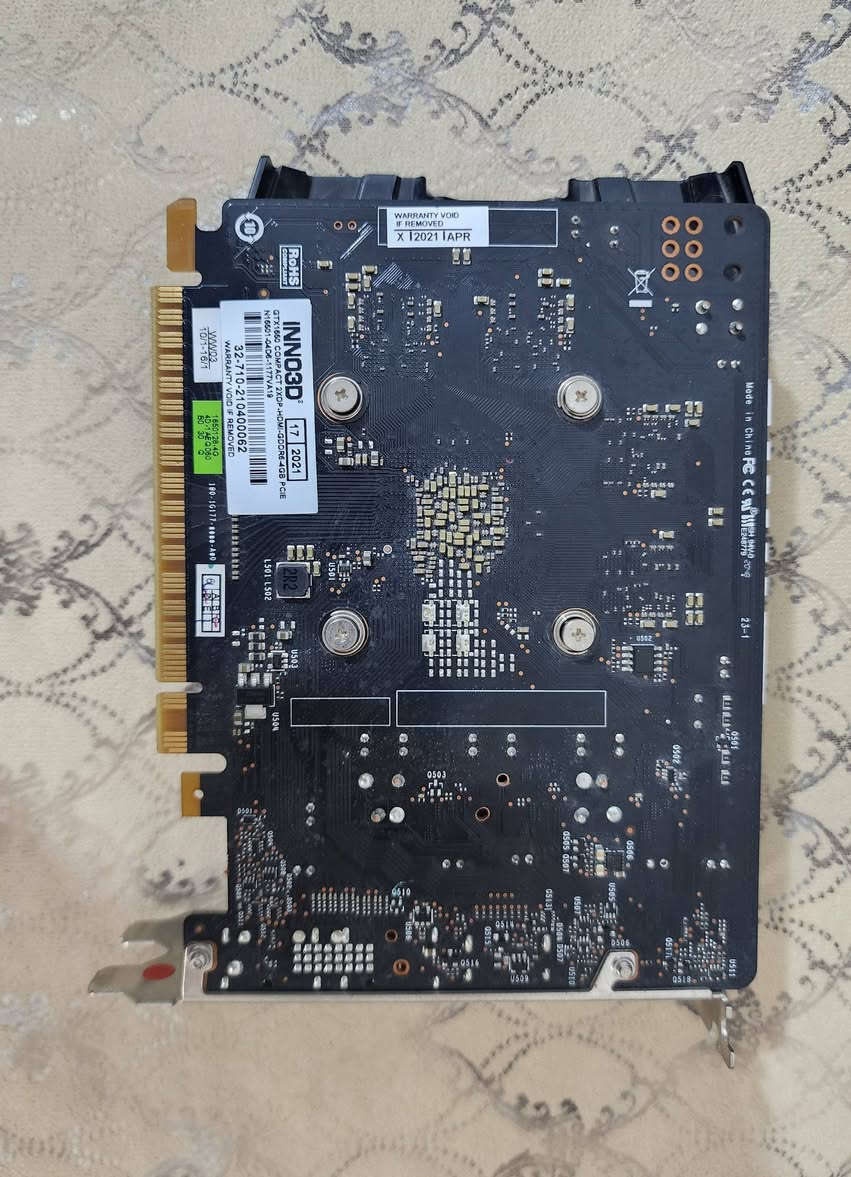السلام عليكم
كرت شاشة GTX 1650 4G INNO3D 
الكرت جدا نضيف وحرارته ممتازه مابي اي مشكله 
السعر 90 الف 
مكاني بغداد توصيل موجود


**إذا كنت صاحب هذا الإعلان وتريد حذفه لأي سبب، رجاءا أرسل رسالة إلى الدعم الفني**